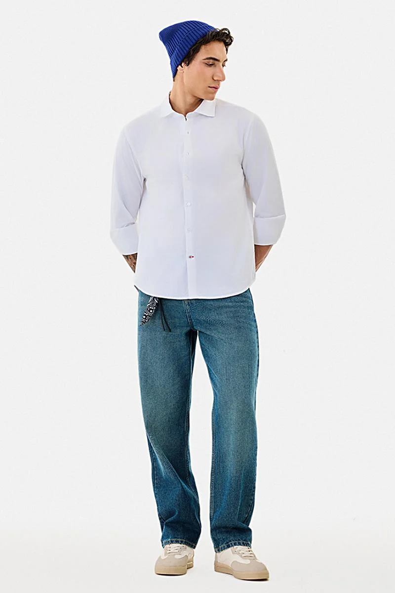 سنيتش Regular Fit 100% Cotton Shirt